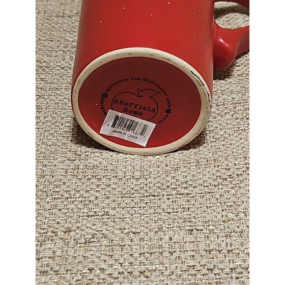 TEACHER Travel Mug W/Lid Red Apple “TEACH, INSPIRE, REPEAT” 18 Oz Stoneware NEW - Picture 4 of 8